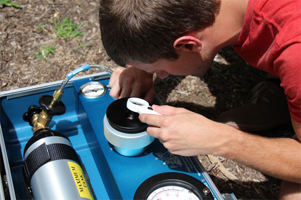 Measuring plant moisture stress in walnut trees