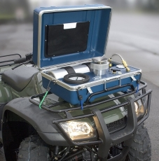 Model 615 Pressure chamber instrument open on an atv